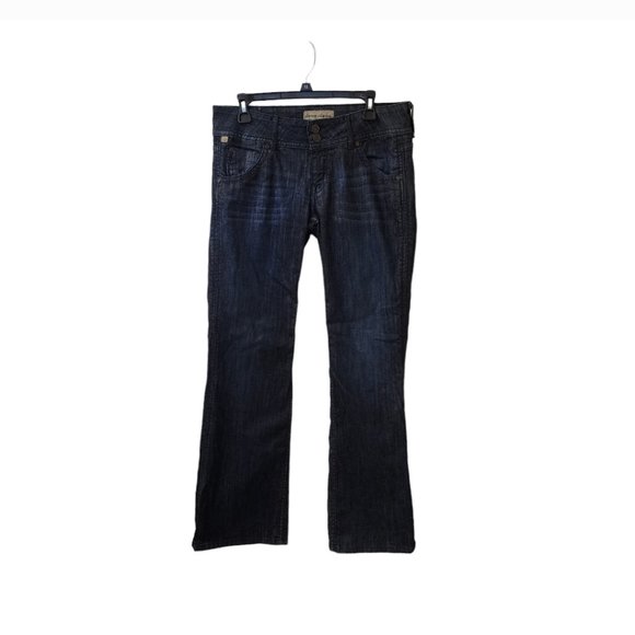 Emerson Edwards Dark Wash y2k Bootcut Jeans Size 30 Low Rise Thick Wasteband - Picture 1 of 8